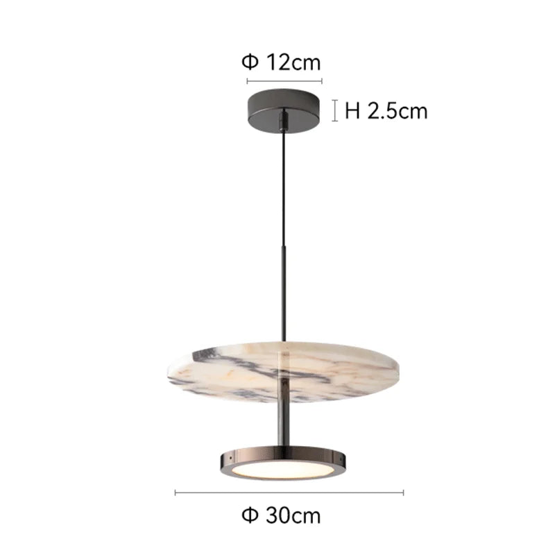 Lavinia | Round Marble Pendant Light