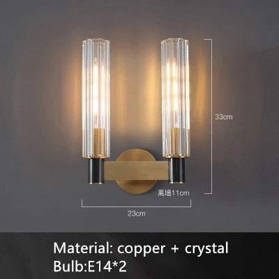 Aurore | Crystal & Brass Wall Sconce