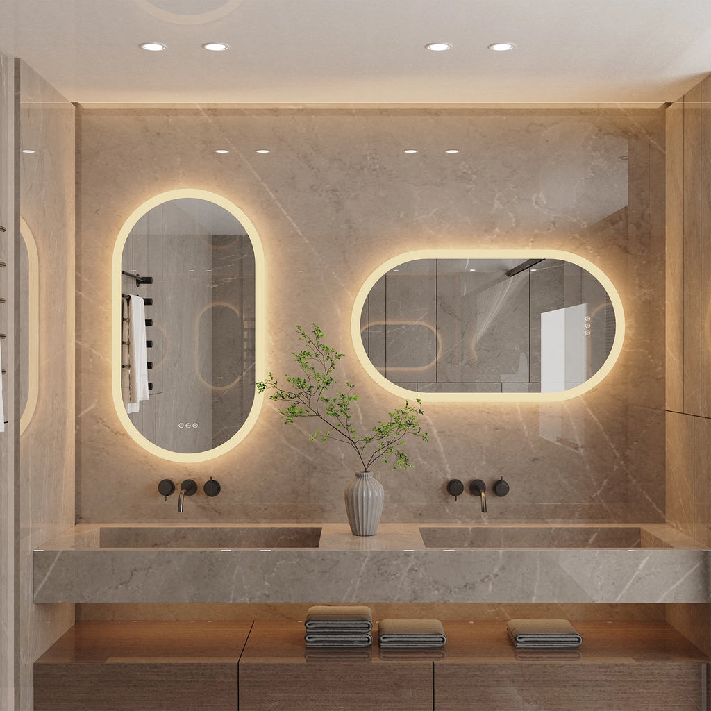 Liv | Frameless Backlit Oval LED Bathroom Mirror