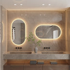 Liv | Frameless Backlit Oval LED Bathroom Mirror