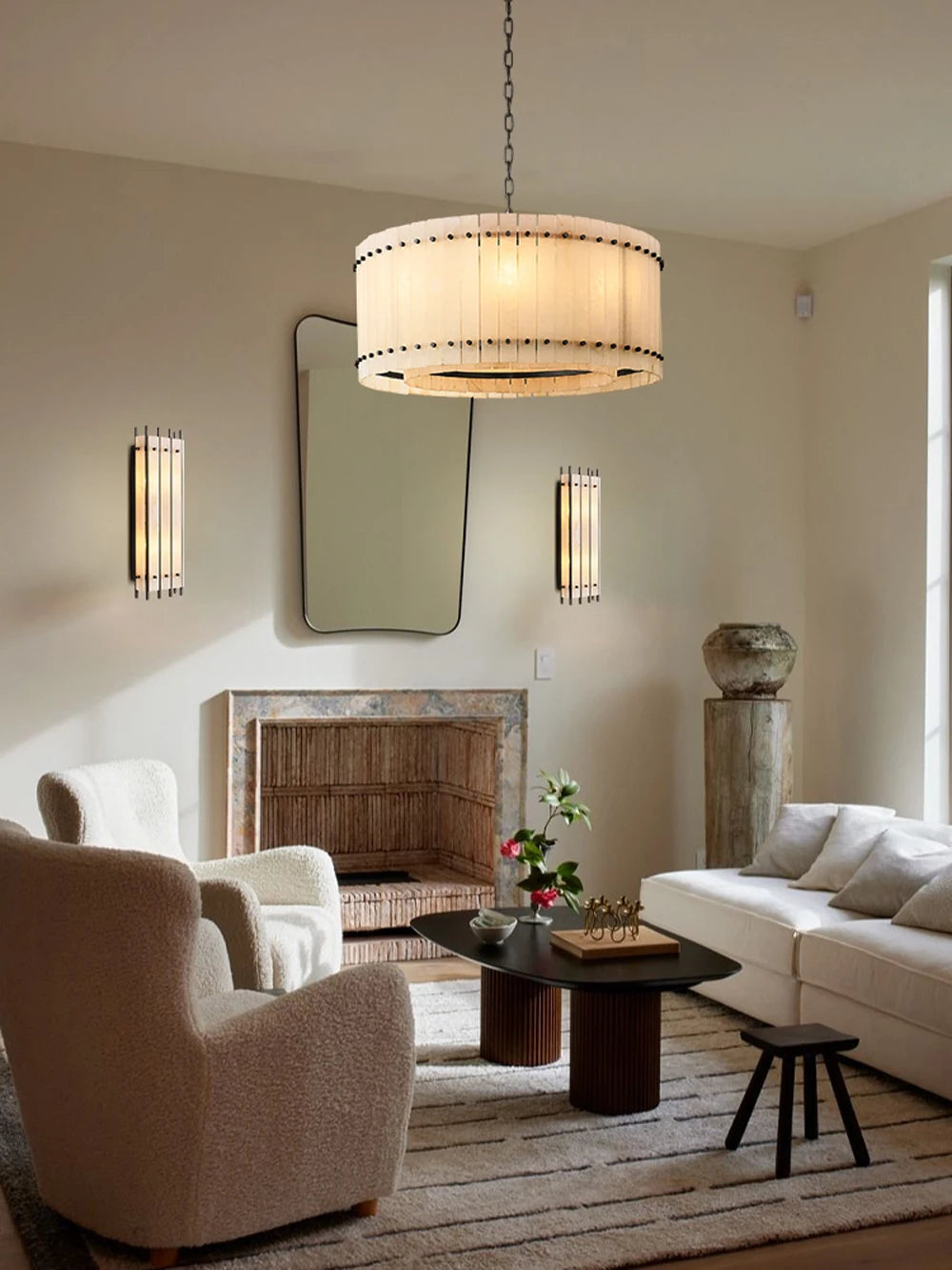 Lumière | Natural Alabaster Linear Chandelier