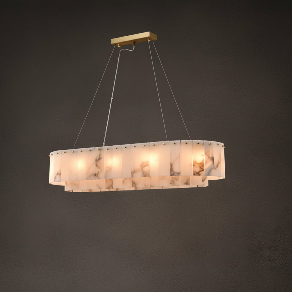 Cosima | Marble and Brass Nordic Chandelier