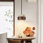 Njord | Wood & Travertine LED Pendant Light