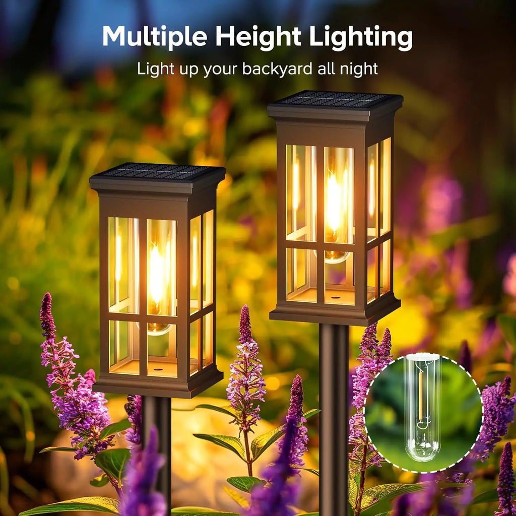 2/6/8-Pack Ultra-Bright Solar Pathway Lights for Patio, Walkway & Sidewalk - Perfect Outdoor Gift