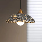 Donatella | Black Spliced Marble Pendant