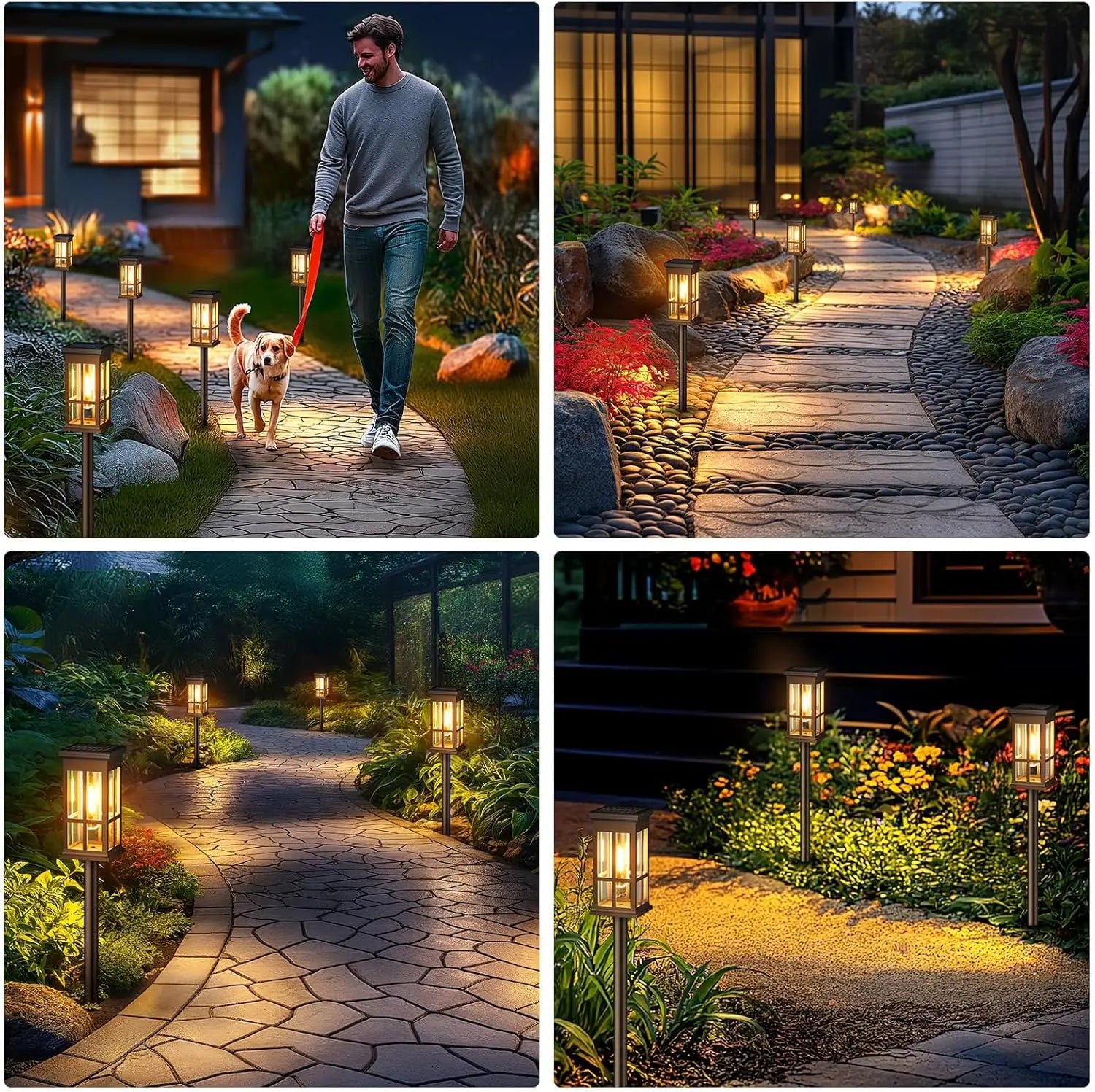 2/6/8-Pack Ultra-Bright Solar Pathway Lights for Patio, Walkway & Sidewalk - Perfect Outdoor Gift