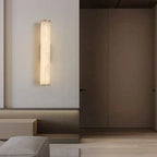 Colette | Alabaster and Brass Wall Sconce