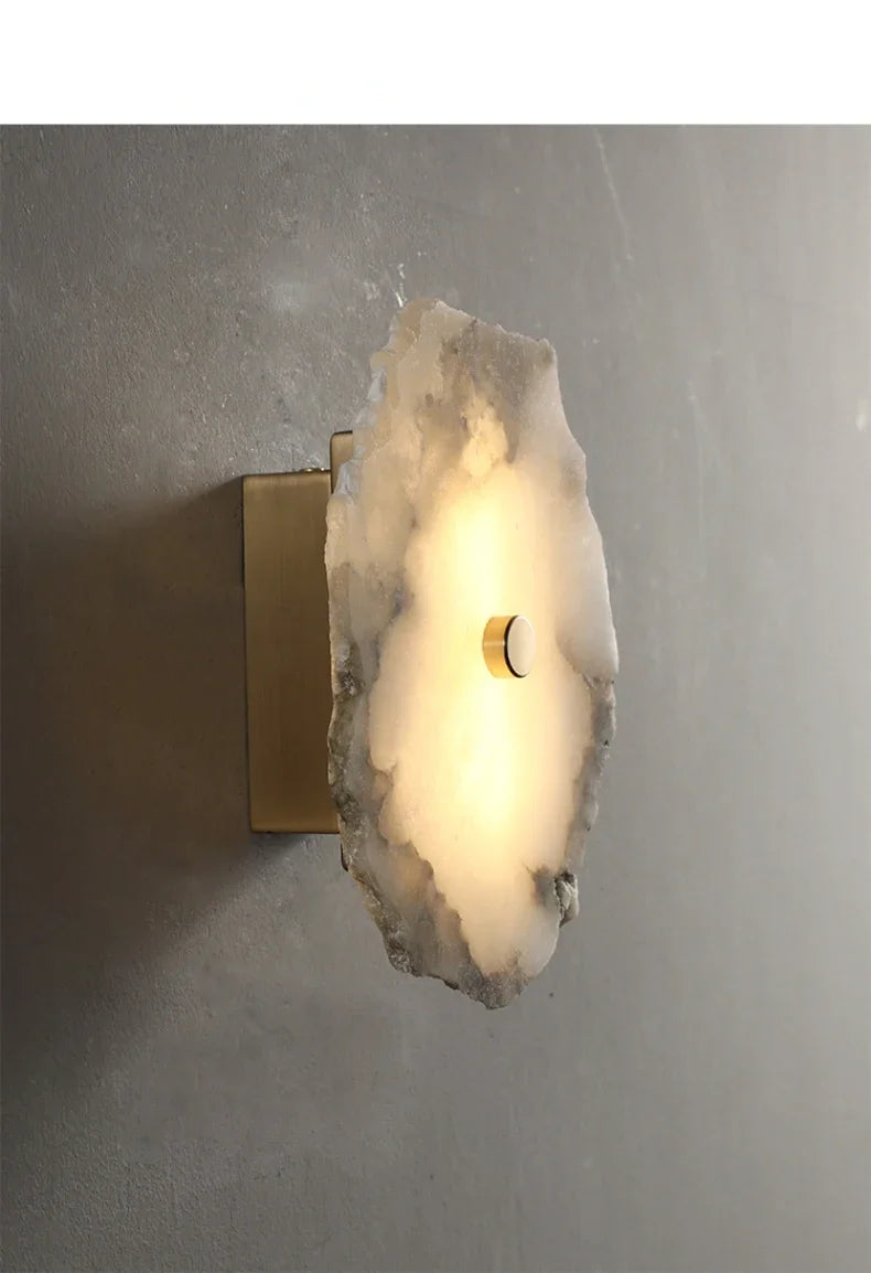 Athena | Natural Marble Multi-Stone Wall Sconce