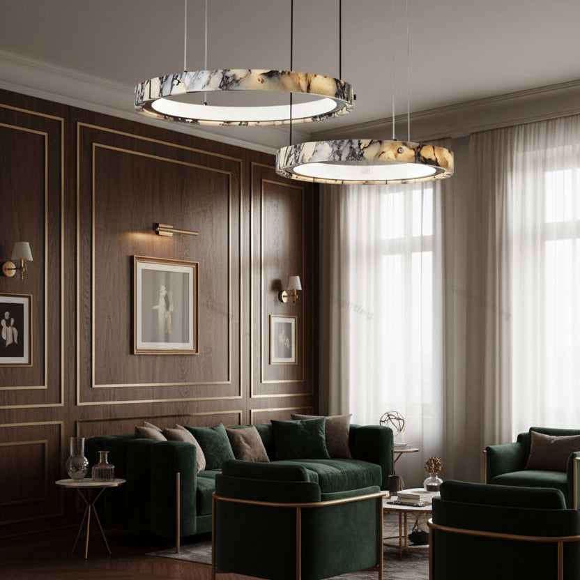 Talia | Marble LED Ceiling Chandelier