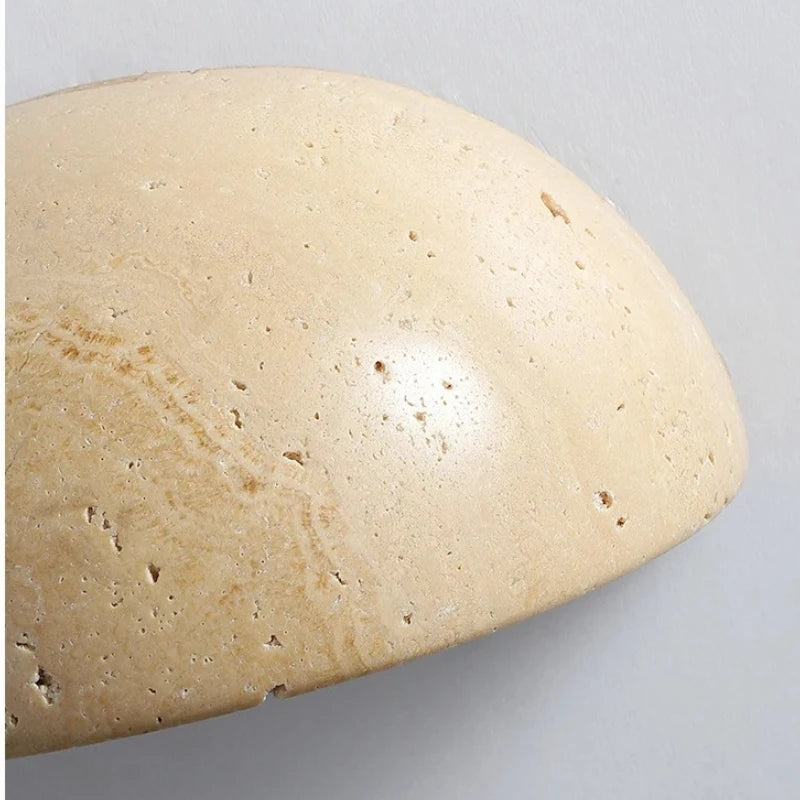 Medialuna | Semi-Circle Travertine Bedside Wall Lamp