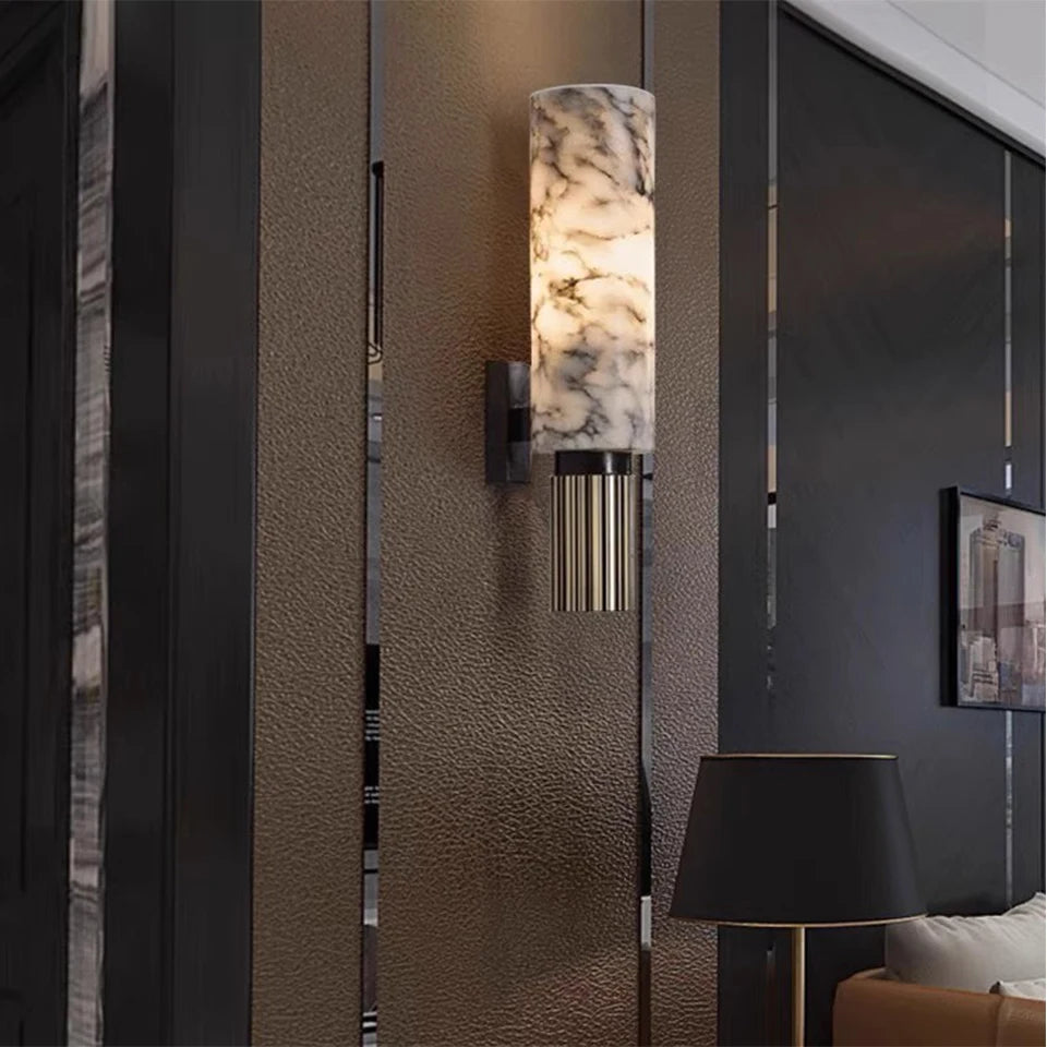 Hera | Natural Marble Bedside Wall Sconce