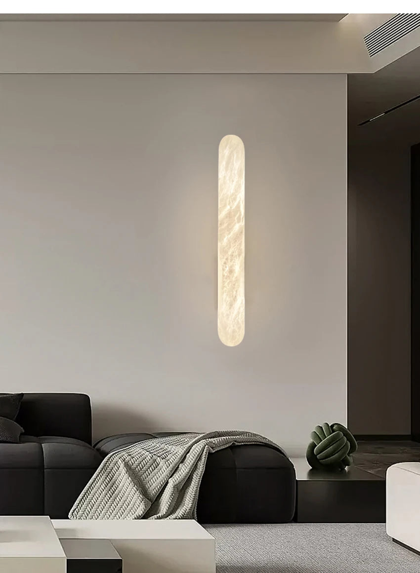 Apollo | Long Oval Alabaster Wall Sconce