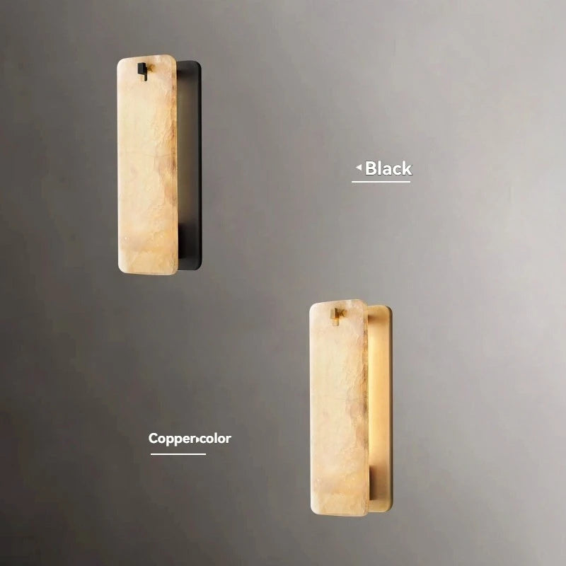 Camilla | Industrial Marble and Brass Sconce