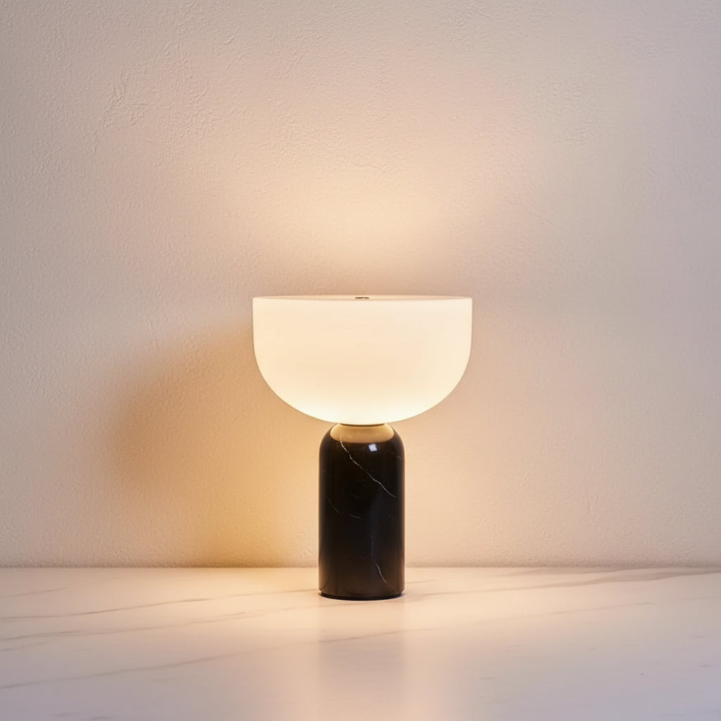 Mikkel | Marble Table Lamp — USB-Charging Touch Switch LED Bedside Light