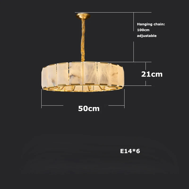 Ilaria | Rectangular Alabaster Chandelier