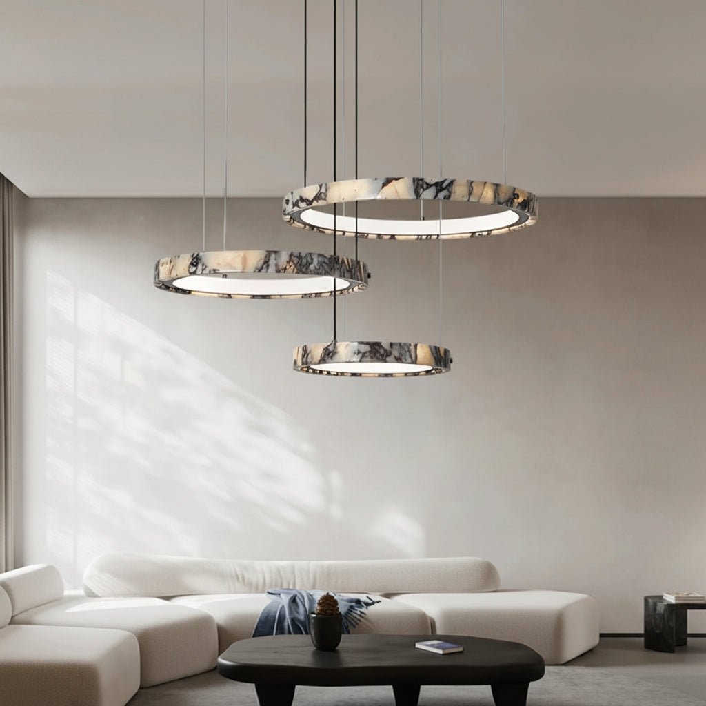 Talia | Marble LED Ceiling Chandelier