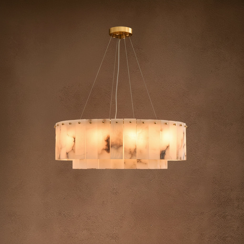 Cosima | Marble and Brass Nordic Chandelier