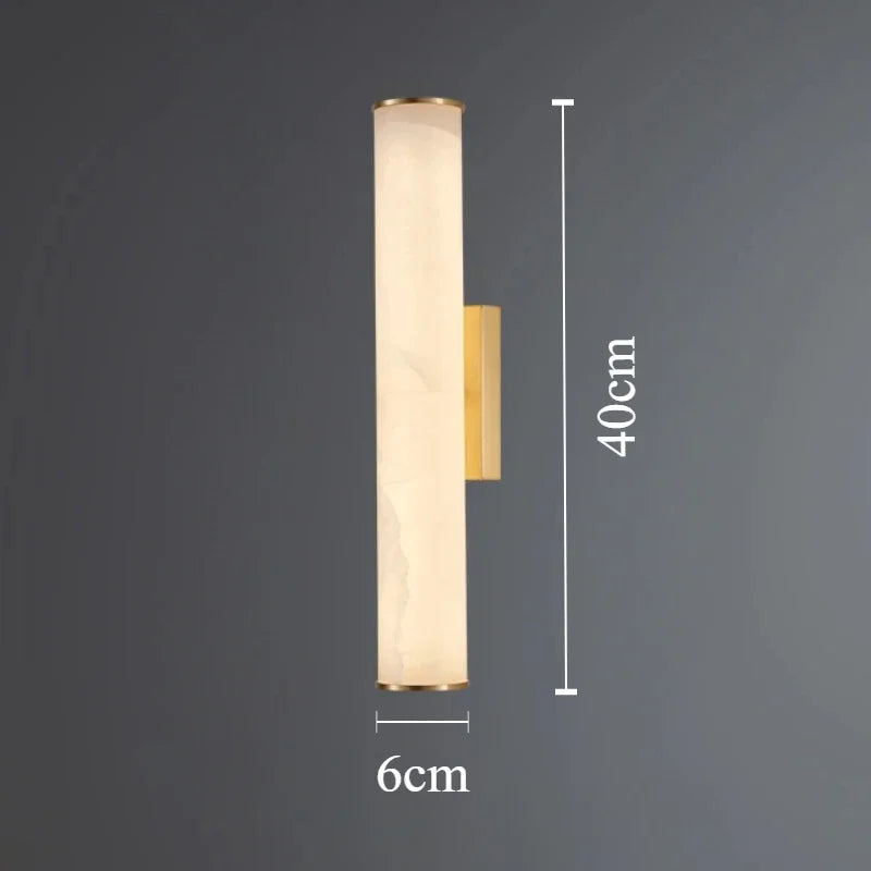 Colette | Alabaster and Brass Wall Sconce