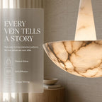 Elodie | Natural Alabaster Dome Pendant Light