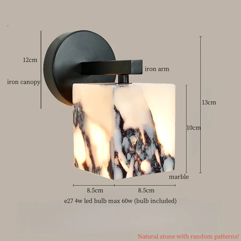 Kalliope | Marble LED Wall Lamp for Bedroom & Stairs