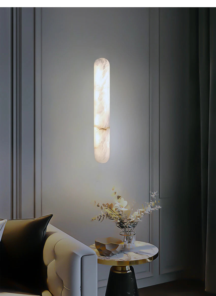 Apollo | Long Oval Alabaster Wall Sconce