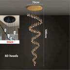 Modern home decoration crystal chandelier, stair Pendant lamp, living room Pendant lights, interior lighting