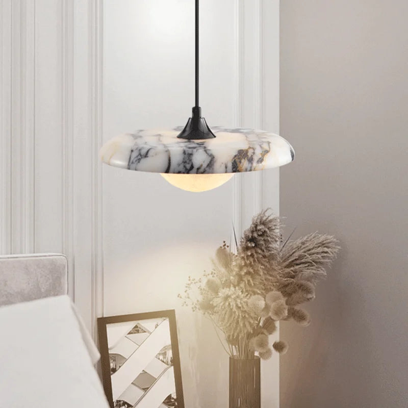 Carlotta | Round Marble Pendant Light
