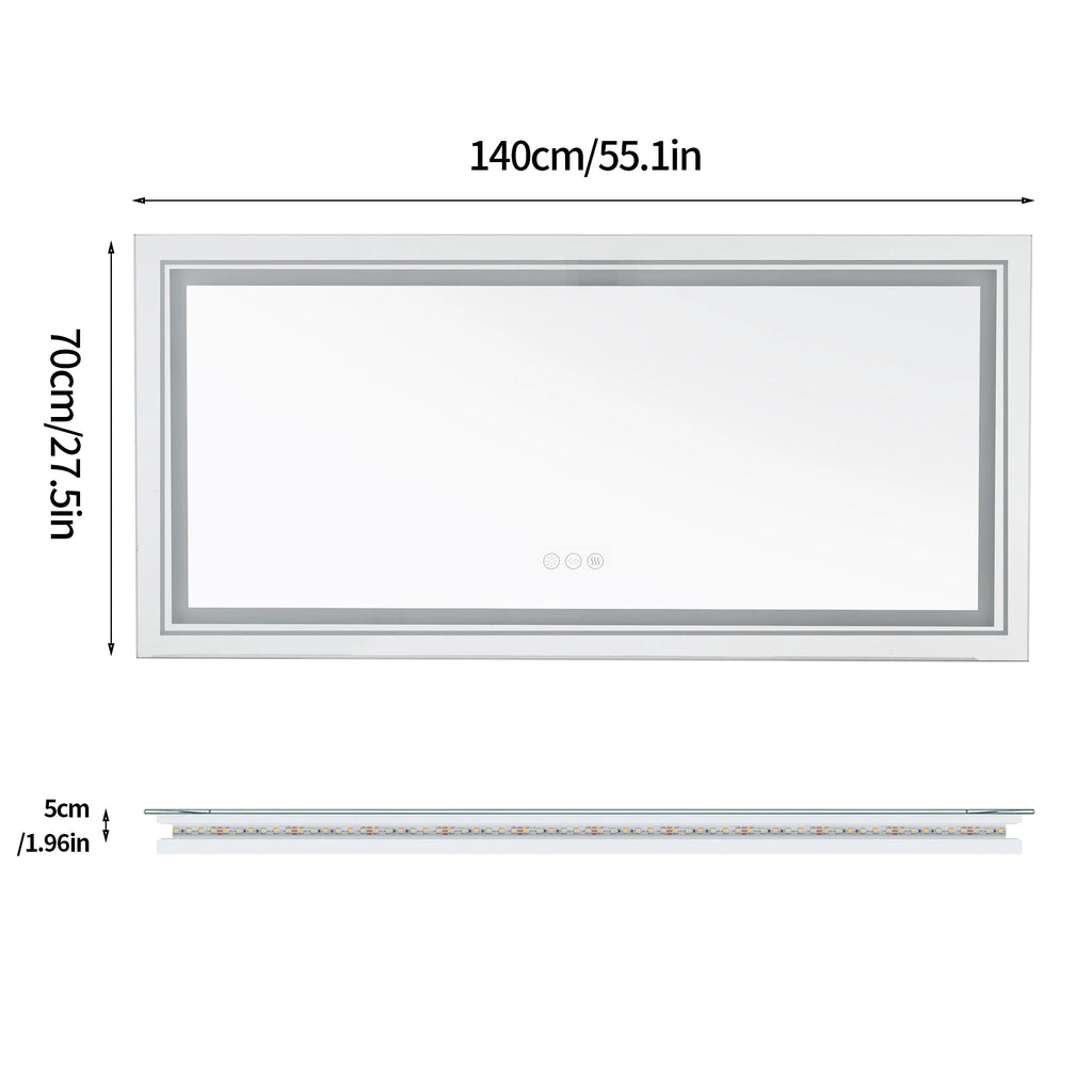 Ingrid | Front & Backlit LED Bathroom Mirror