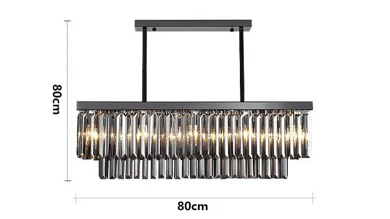 Nera | Black Crystal Pendant Chandelier
