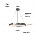 Talia | Marble LED Ceiling Chandelier