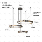 Talia | Marble LED Ceiling Chandelier