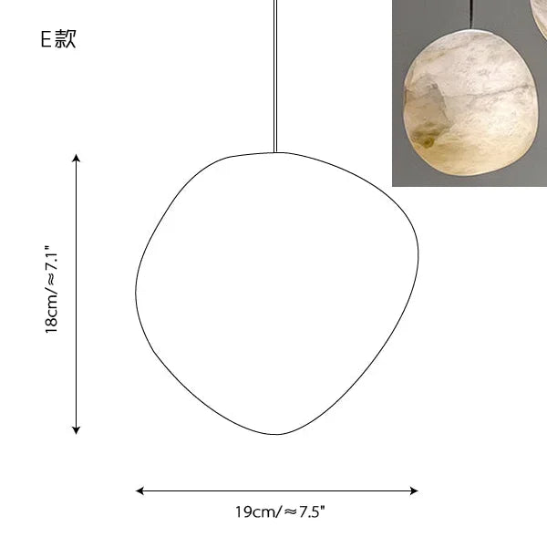 Séraphine | Alabaster Staircase Pendant Light
