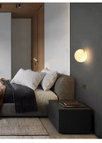 Rhea | Round Natural Marble Wall Lamp