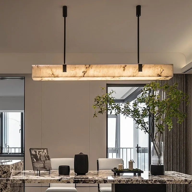 Zeus | Linear Marble Kitchen Island Pendant