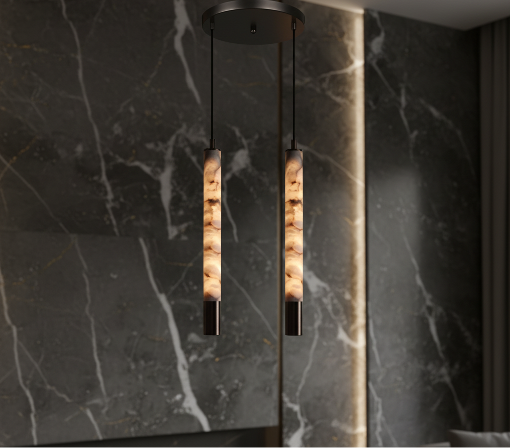 Serafina | Marble  Pendant Light with Spotlight