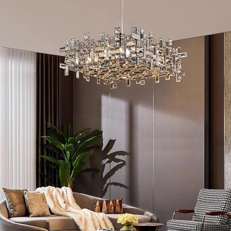 Frost | Chrome Crystal Chandelier