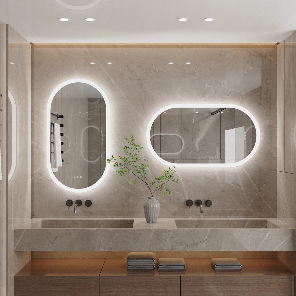 Liv | Frameless Backlit Oval LED Bathroom Mirror