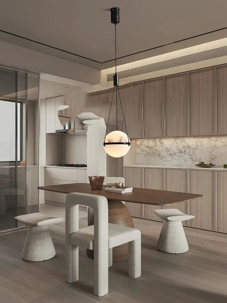Cecília | Alabaster Sphere Pendant Light