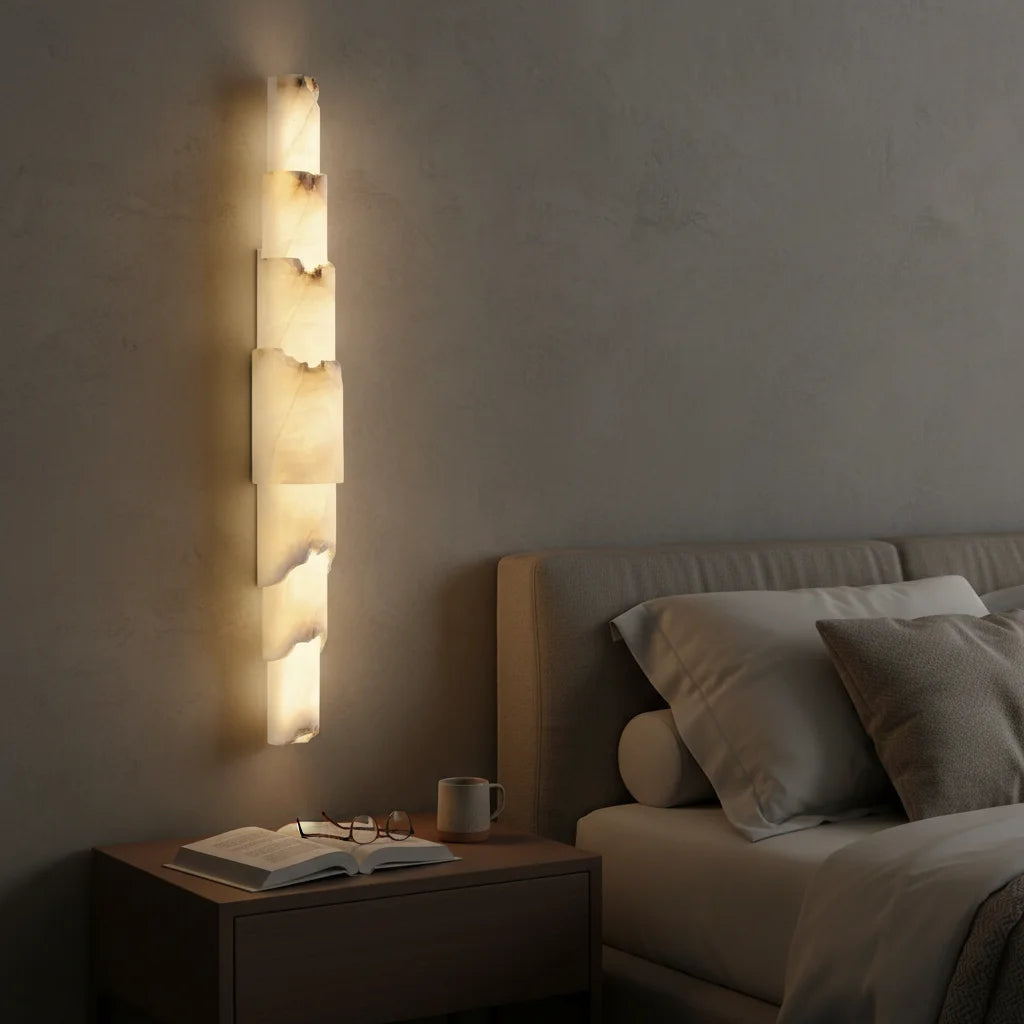 Alessia | Minimalist Alabaster Wall Sconce