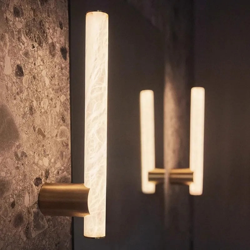 Elpis | Marble and Copper Bathroom Wall Light