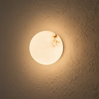 Rhea | Round Natural Marble Wall Lamp