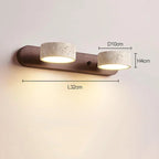 Gemela | Rotatable Travertine Duo Vanity Wall Light